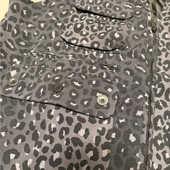 Adidas Dark Gray Leopard Print Vest - Picture 3 of 5